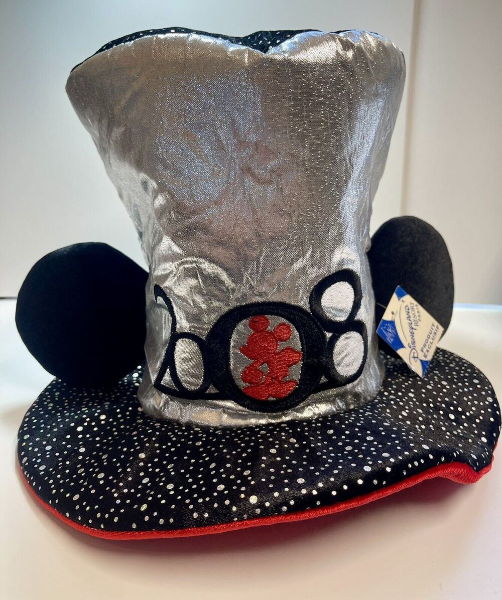 Disneyland Resort Paris Embroidered 2008 Metallic Mickey Mouse Top Hat New Rare